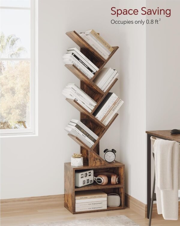 SUNMORY 6 Tier Tree Bookshelf